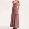 Rosy Picnic Maxi Dress