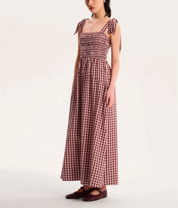 Rosy Picnic Maxi Dress