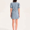 Denim Bloom Wrap Dress