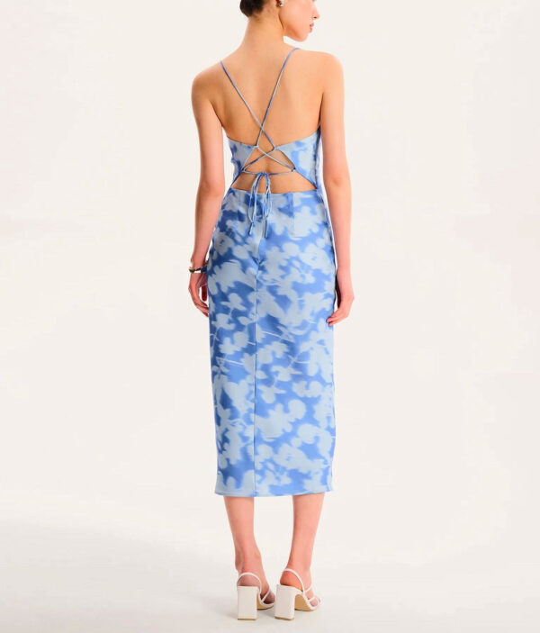 Tideprint Cowl Dress